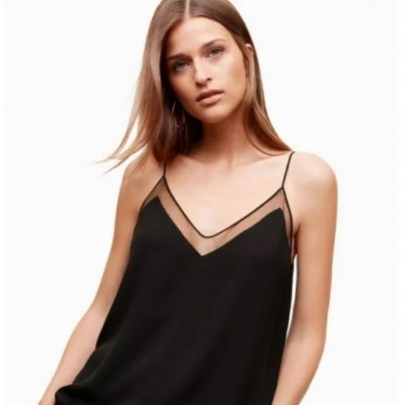 Aritzia Babaton Ciro Dress Spaghetti Strap Mini | Navy | S - Picture 2 of 11